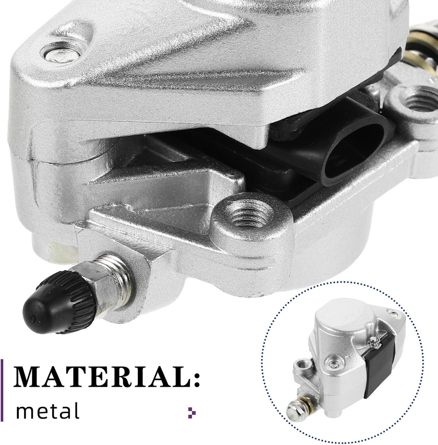 BETOOKY Hydraulic Rear Disc Brake Caliper for Atv 125Cc-250Cc, Rear Wheel Brake Assembly Compatible with Quad Go Kart Buggy off Road Vehicles image number 3