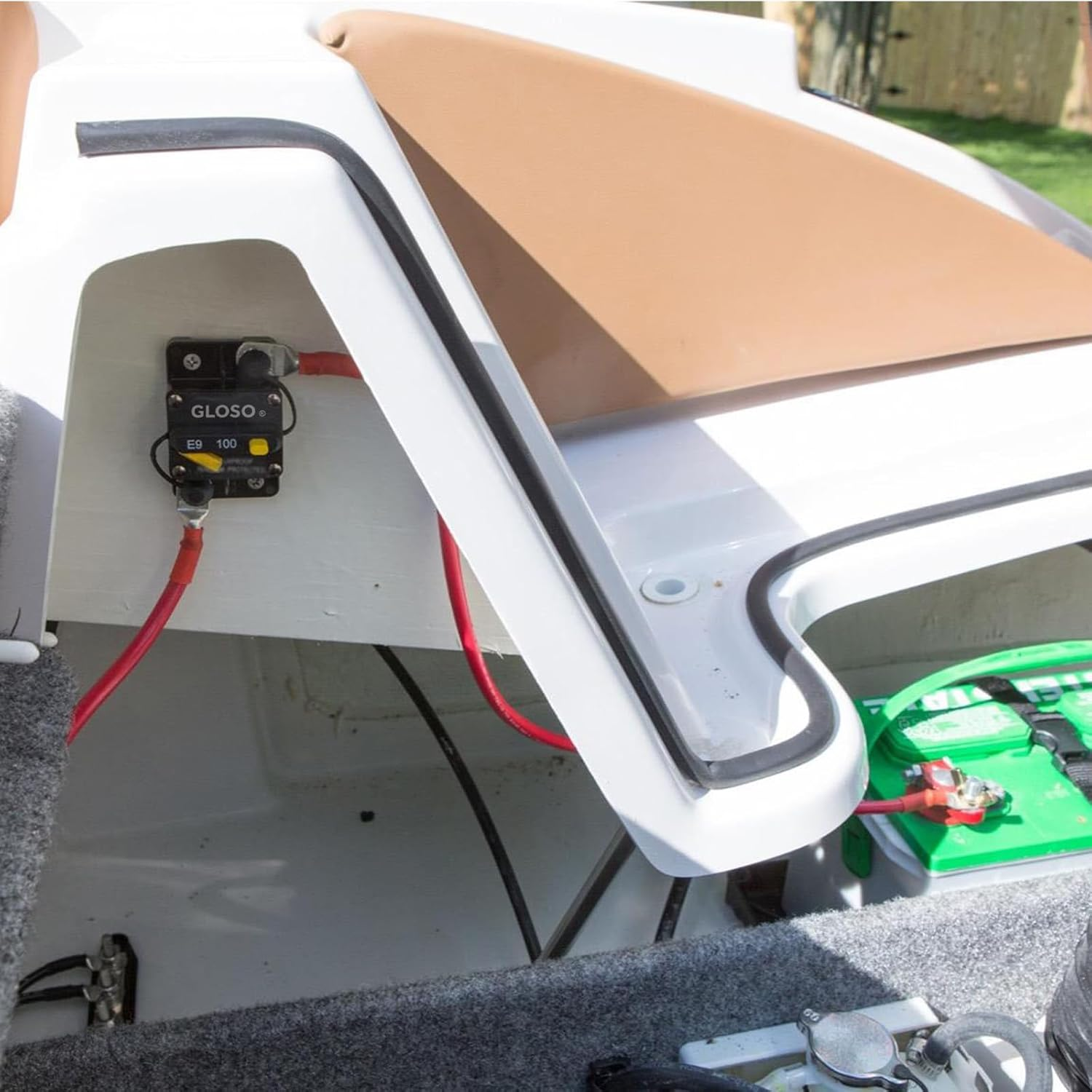 GLOSO E99 Waterproof Circuit Breaker 12V-48V DC Extended Surface Mount Manual Reset High-Amp for Marine RV Truck (135A) image number 6