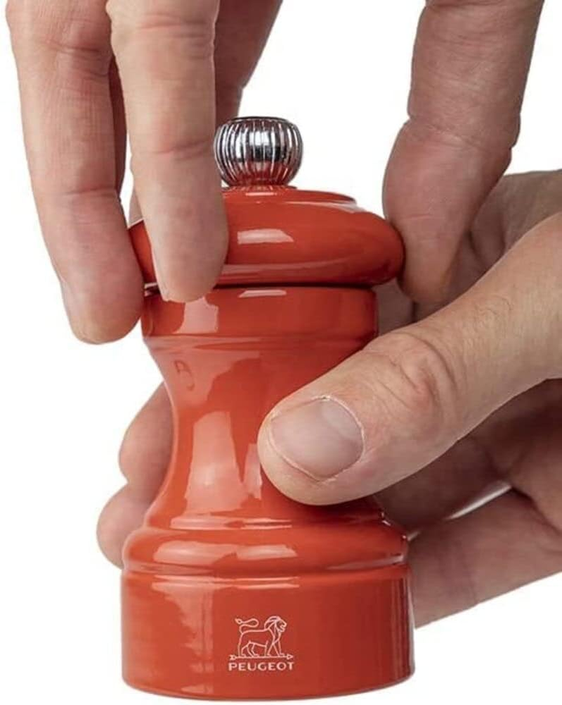 Peugeot Bistro Salt Mill, 4-Inch Adjustable Manual Grinder - Stainless Steel & Beechwood Design, Sustainable & Elegant, Pre-Filled with Rock Salt - Everyday Use Kitchenware (Terracotta) image number 4