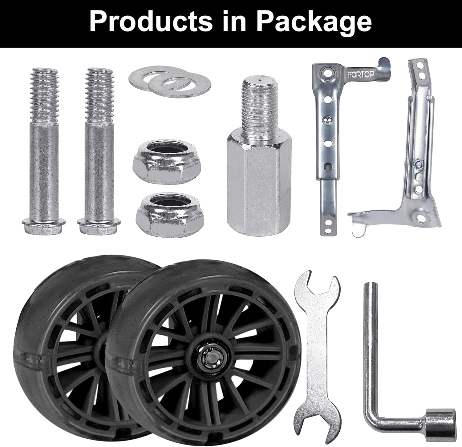 FORTOP Training Wheels for Kids Bikes with Gears, Derailleur Compatible, Fits 16&ndash;22 Inch Children&rsquo;S Bicycles, Heavy Duty Adjustable Stabilizers for Kids Gear Bikes (Black) image number 4