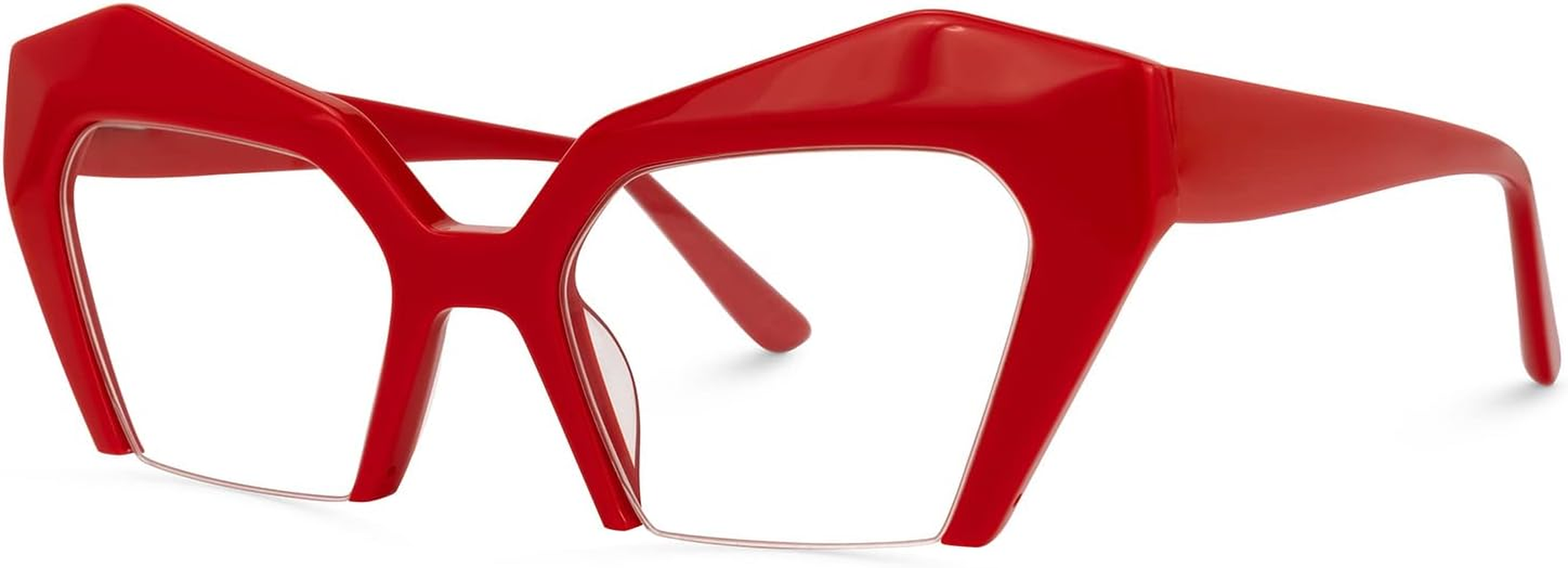 VOOGLAM Thick Oversized Cat Eye Blue Light Blocking Glasses, Fashion Eye Glasses Frame for Women anti Eyestrain & UV Aeneas