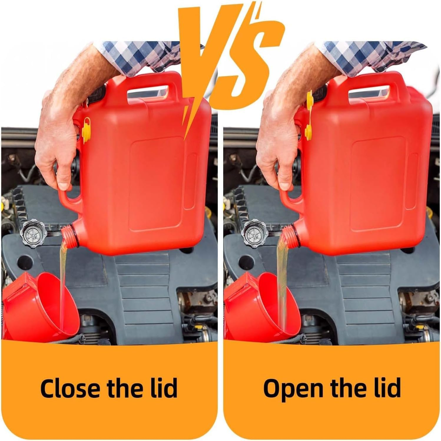 10 Pack Small Universal Can Vent Cap Yellow Fuel Gas Can Jug Vents Gas Can Vent Caps Replacement Vent for Gas Can Compatible with Chilton Briggs Rotopax Gott Anchor Plastic Gas Can Vent Caps image number 4