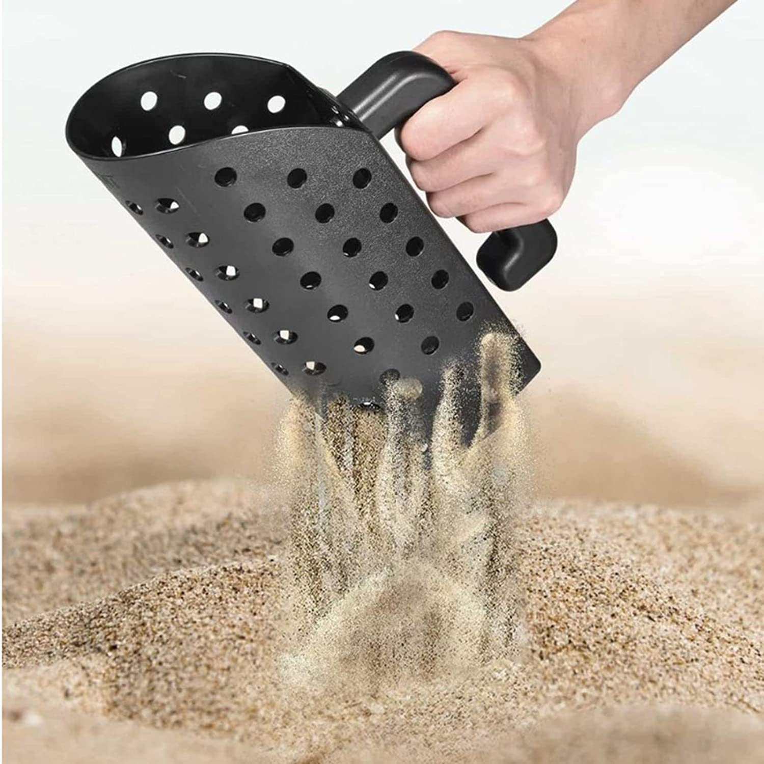 Sand Scoop and Shovel, Sturdy ABS Plastic Digging Tools with Ergonomic Handle, Beach Metal Detecting Tool Digging Shovel for Kids, Adults, for Beach Gold Prospecting