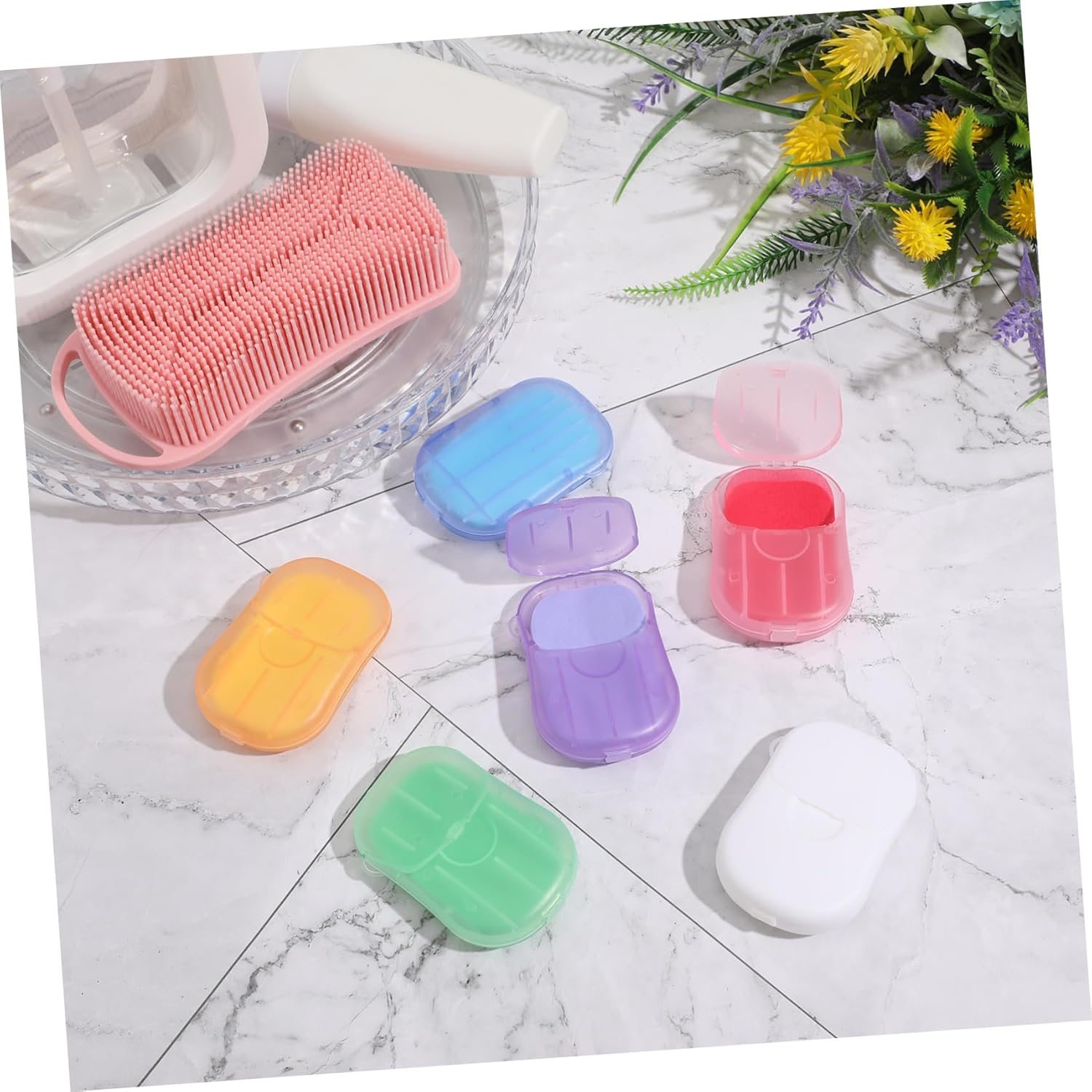 Totority Portable Soap Paper Sheets 6 Box Set 120 Sheets Total Travel-Friendly Easy to Use for Hand Washing Outdoor Activities Camping and Hiking image number 2