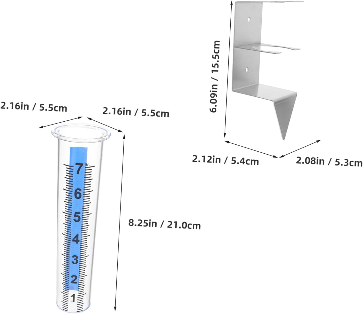 Alasum Outdoor Garden Rain Gauge with Mounting Bracket Large-Scale Rainfall Measuring Device Accurate Moisture Monitor for Lawn and Patio Weather Tracking image number 5
