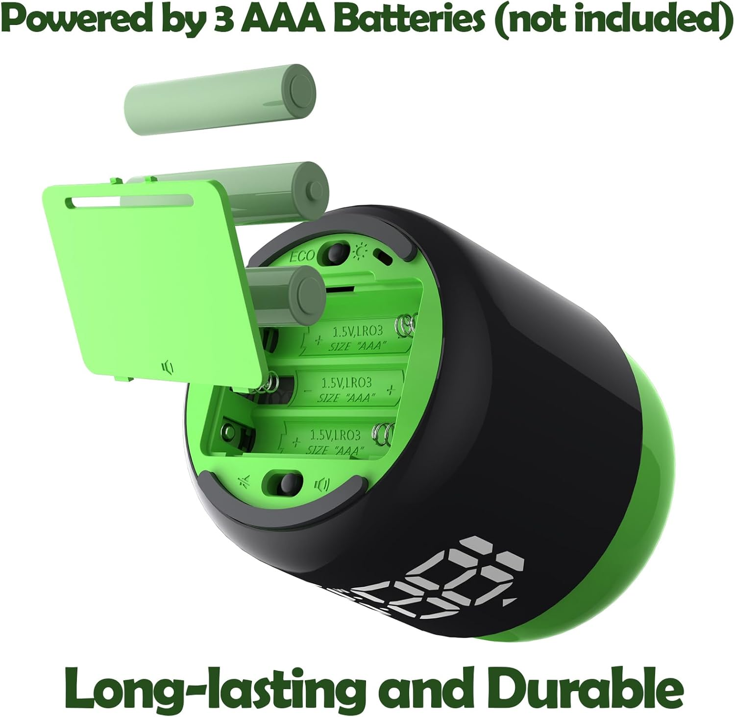 Timer Large Led Display, Table Stopwatch, Simple Manual Rotation Count down & Up, Adjustable Volume & Brightness, Easy for Kids, Vintage No Ticking Time Management Clock, Loud Alarm or Silent