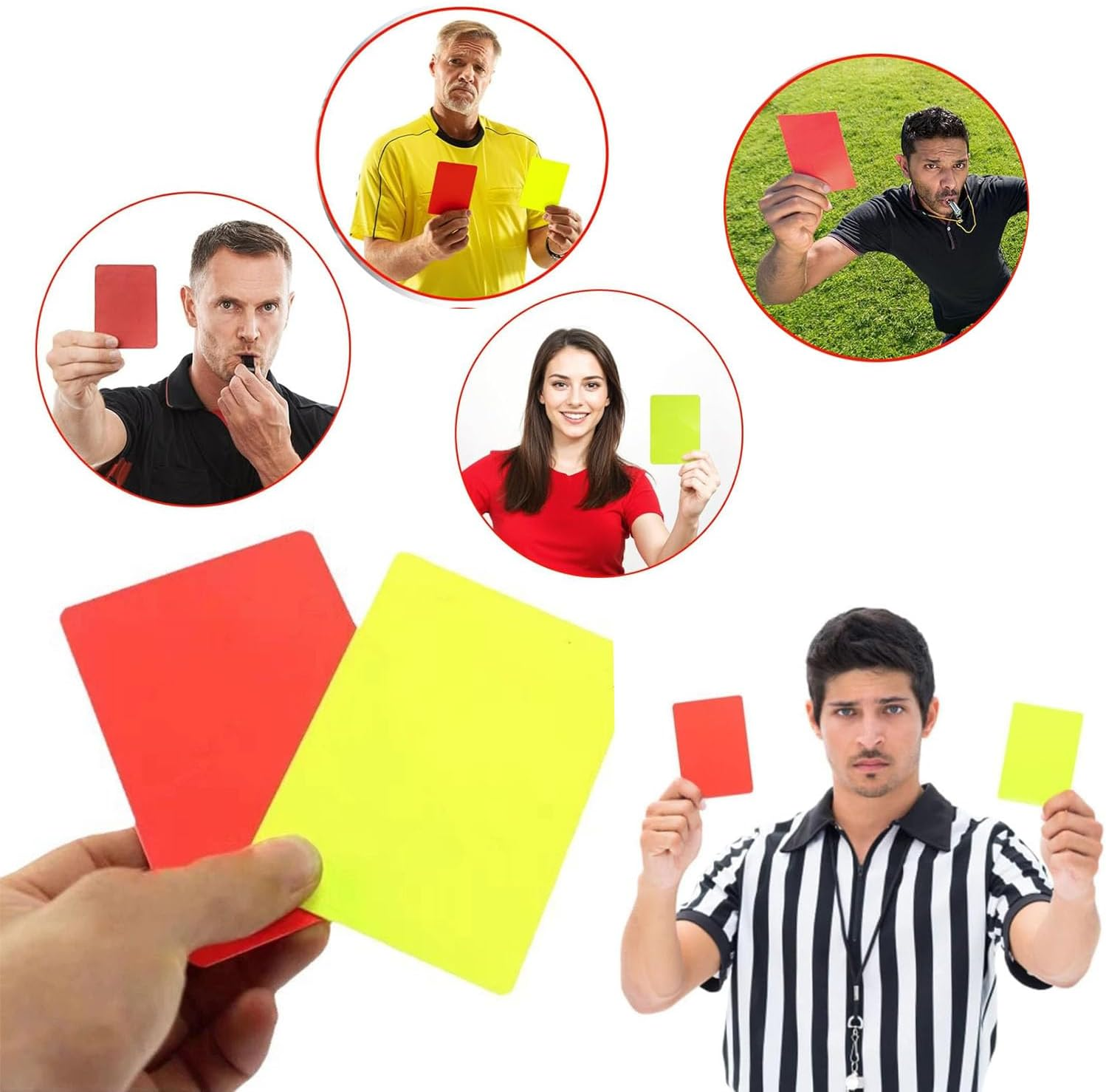 Paifeancodill Football Referee Card,Soccer Warning Cards 2Pcs Disciplinary Cards Yellow and Red Card Football Referee Red and Yellow Card of Football Referee Tool for Football Matches for Competition image number 3
