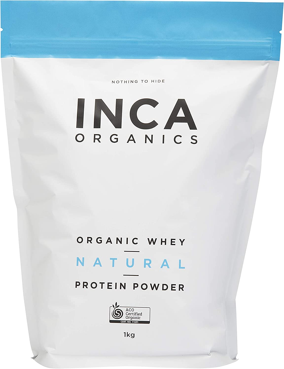 Inca Organics Organic Protein Powder Natural, 100% Certified Organic, GMO and Gluten Free, Maximum Protein, 1Kg, Whey Natural (Raw) 1 Kilograms image number 2