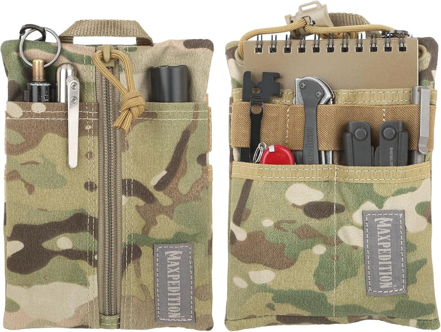 MAXPEDITION Platy Pocket Organizer, Durable EDC Tool Pouch for Men, Neck Wallet with Paracord Lanyard, Holds Flashlight, Multitool, Pen, Notebook