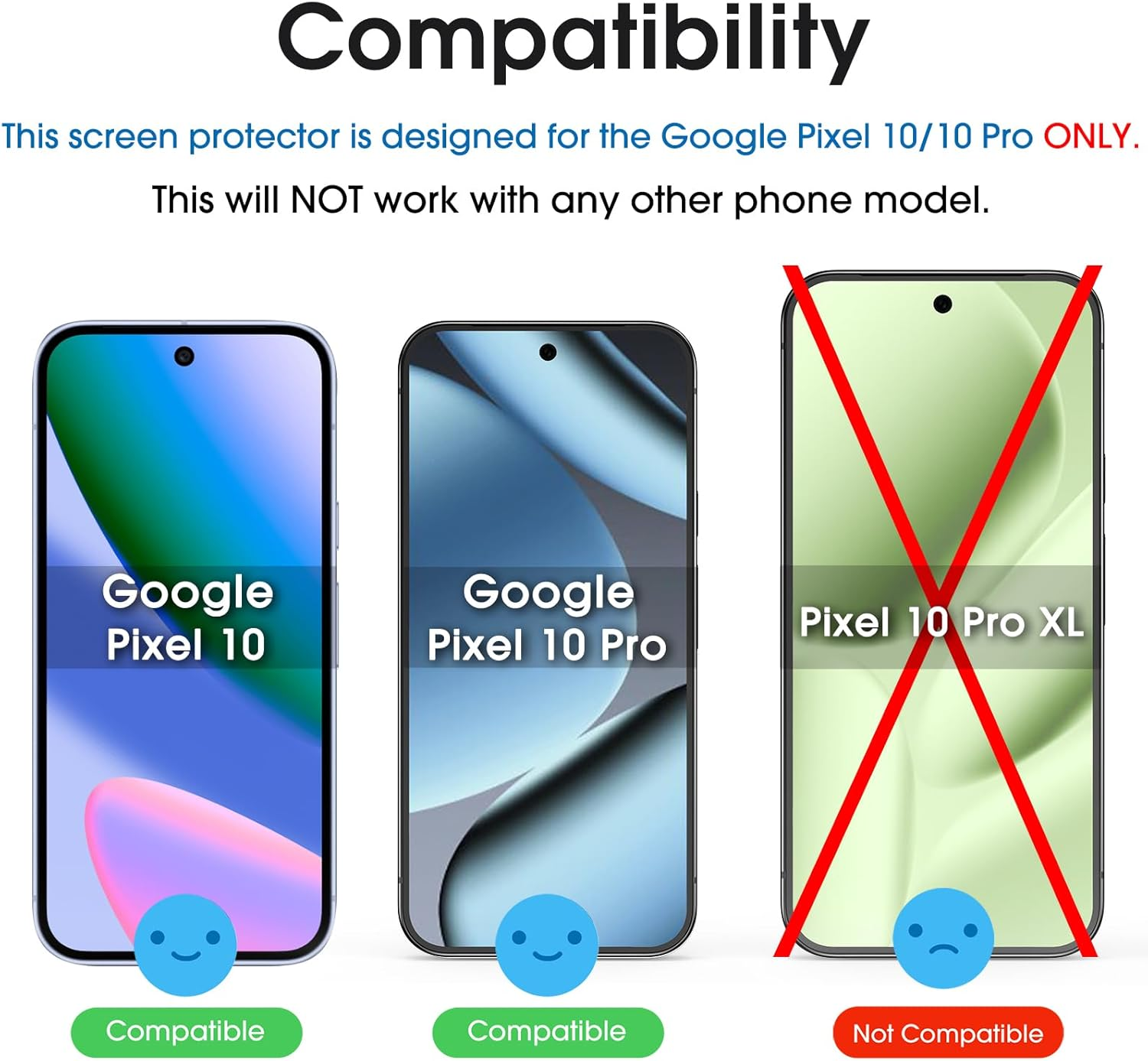 Amfilm Auto-Alignment Onetouch for Google Pixel 10/Pixel 10 Pro/Pixel 9/Pixel 9 Pro [6.3"] Screen Protector 2025 Tempered Glass, 30 Seconds Installation, Bubble Free, Case Friendly [2 Pack] image number 6