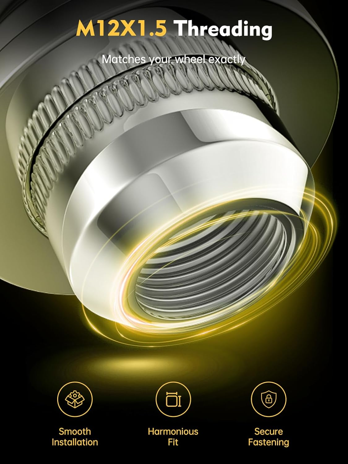 MIKKUPPA M12X1.5 Lug Nuts - 20Pcs One-Piece Chrome OEM Style Mag Seat Lug Nuts - Replacement for Toyota Avalon Camry Corolla Highlander, Lexus Scion Mitsubishi Pontiac Factory Wheels image number 1