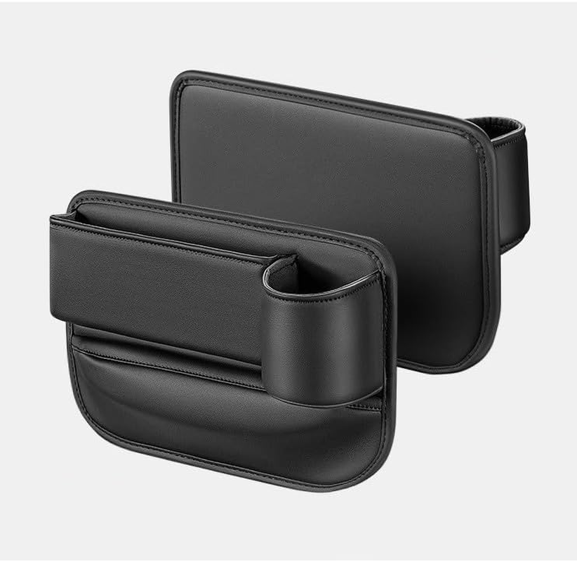 2 Pack Car Seat Gap Filler, Storage Box, and Bag (Black 2) image number 3