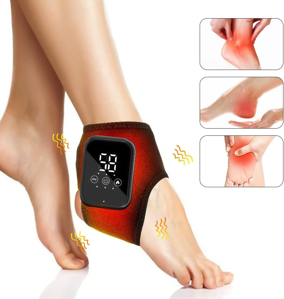 Emesak Portable Foot and Ankle Massager for Pain Relief &ndash; 3-In-1 Wireless Compression Massager with Heat, Deep Kneading & Air Pressure, Lightweight for Home/Office/Travel image number 1