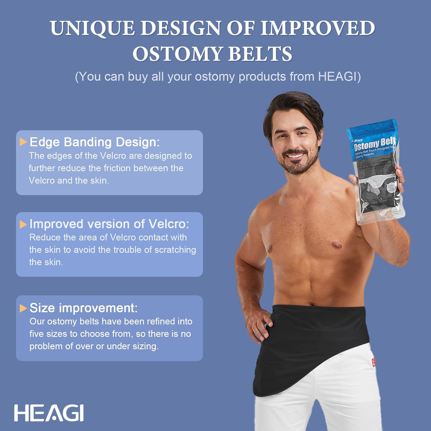 Ostomy Belt Black,Ostomy Support Belt,Colostomy Bag Covers for Women and Men, Ostomy Supplies, Stealth Belt for Ostomy Bag Inner Pocket to Hold Ostomy Pouch,Ostomy Pouch Covers for Sport & Swiming (M) image number 1