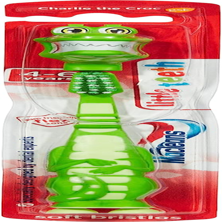 Macleans Kids Little Teeth Soft Toothbrush for Children 4-6 Years, Flex-O-Friends, Assorted Colors (Pack of 3) image number 4