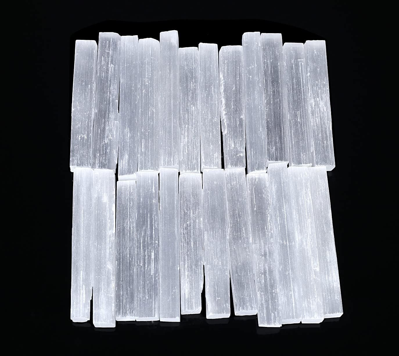 XIANNVXI 4 Inches Selenite Sticks 12PC Large Selenite Crystal Wands White Raw Rough Crystals Bulk for Healing Reiki Metaphysical Energy Drawing Protection Wiccan Altar Supplies image number 4