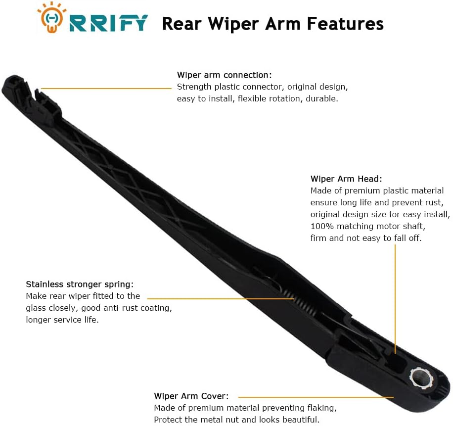 ORRIFY Rear Wiper Arm Blade Set for BMW X3 E83 2003-2010 SUV Rear Windshield Window Wiper Kit, Automotive Replacement Parts, Replaces OE: 61623400708 image number 1