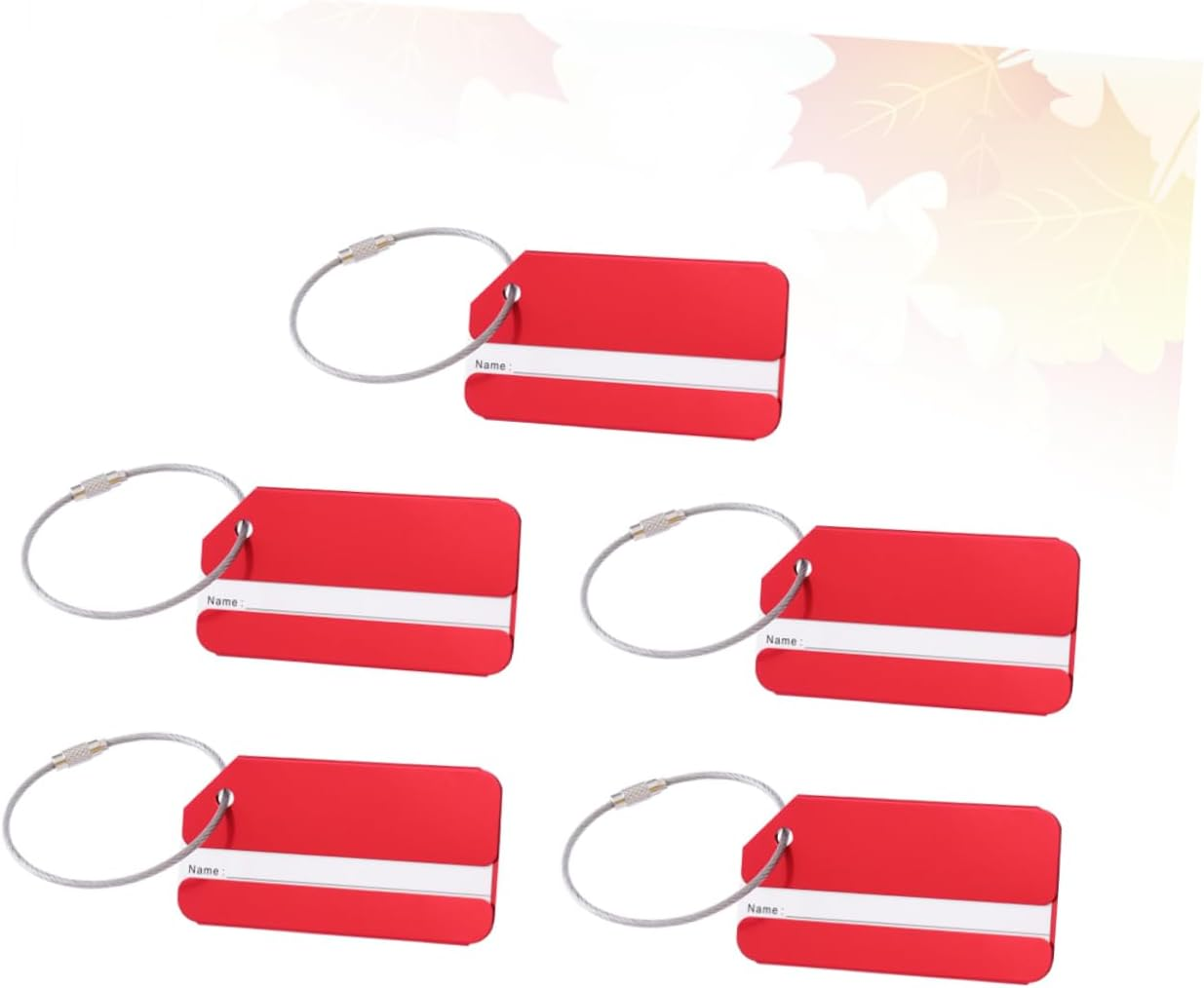 Sosoport 15Pcs Aluminum Luggage Tags for Travel Fashion Baggage Tag for Suitcase Handbag Name Aluminum Material image number 4