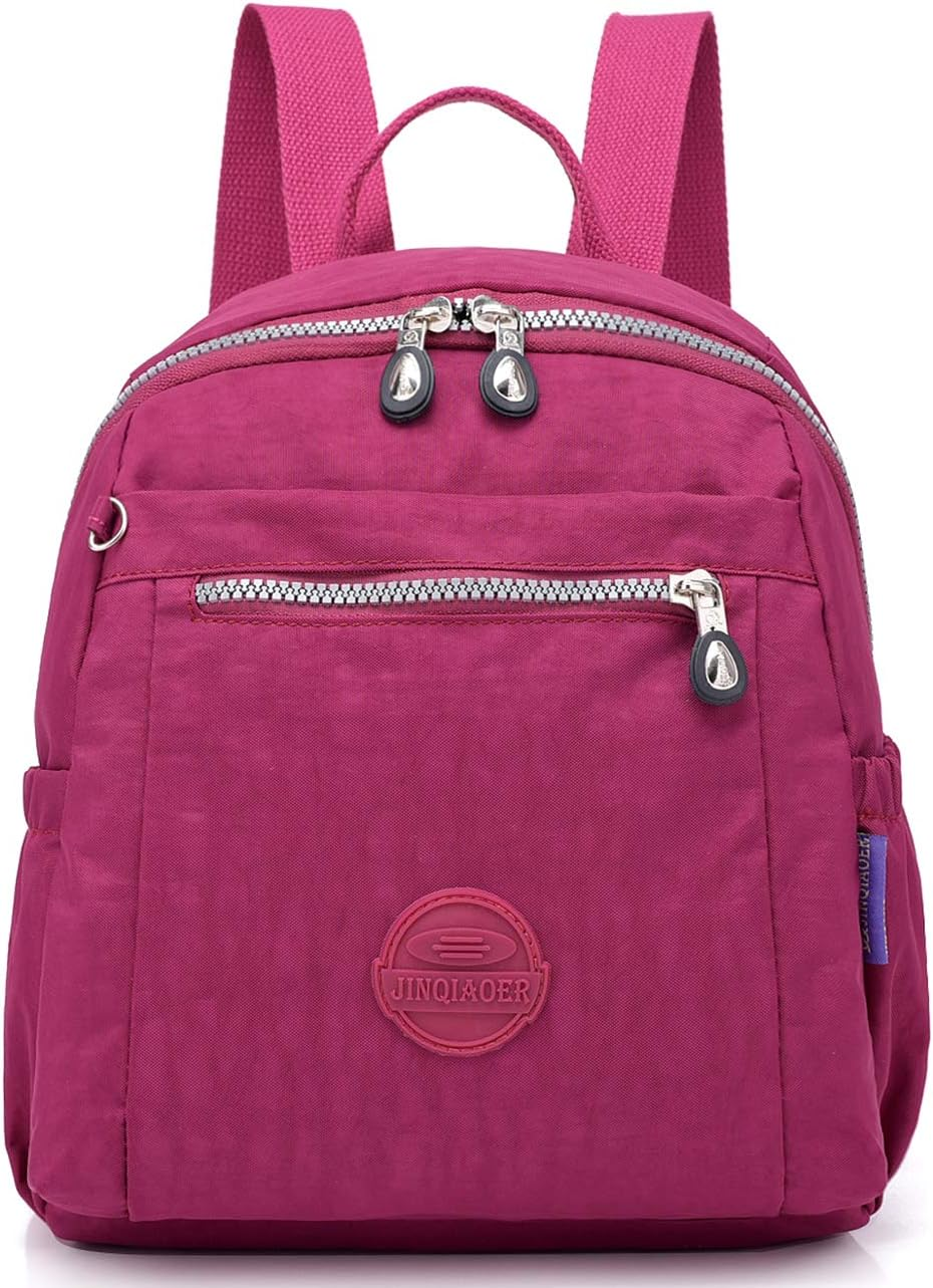 Tianhengyi Mini Women Nylon Backpack Purse Casual Lightweight Strong Small Packback Daypack for Girls Cycling Hiking Camping Travel Outdoor Disneyland (Maroon, Mini) image number 5