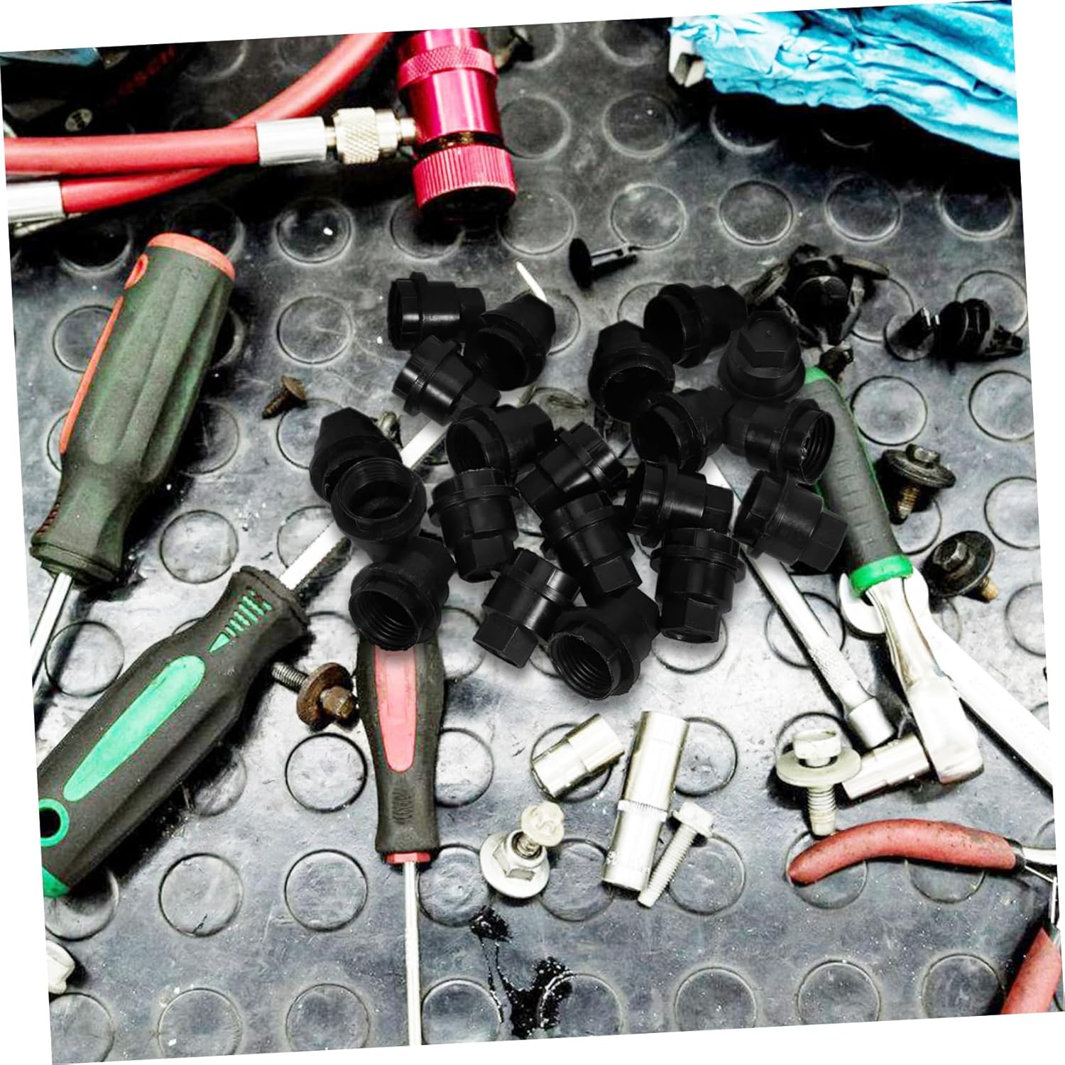 COSMEVIVI 20Pcs Lug Nut Covers for Car Wheels Wheel Nut Caps Trailer Tire Accessories Automotive Tire Bolt Caps Easy Install Car Accessories image number 6