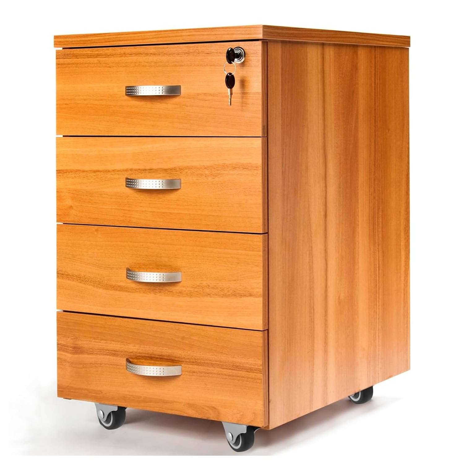 MYTOAU 8Pcs 1 Inch Low Profile Rubber Non Swivel Silent Ball Bearing Furniture Caster Wheels image number 4