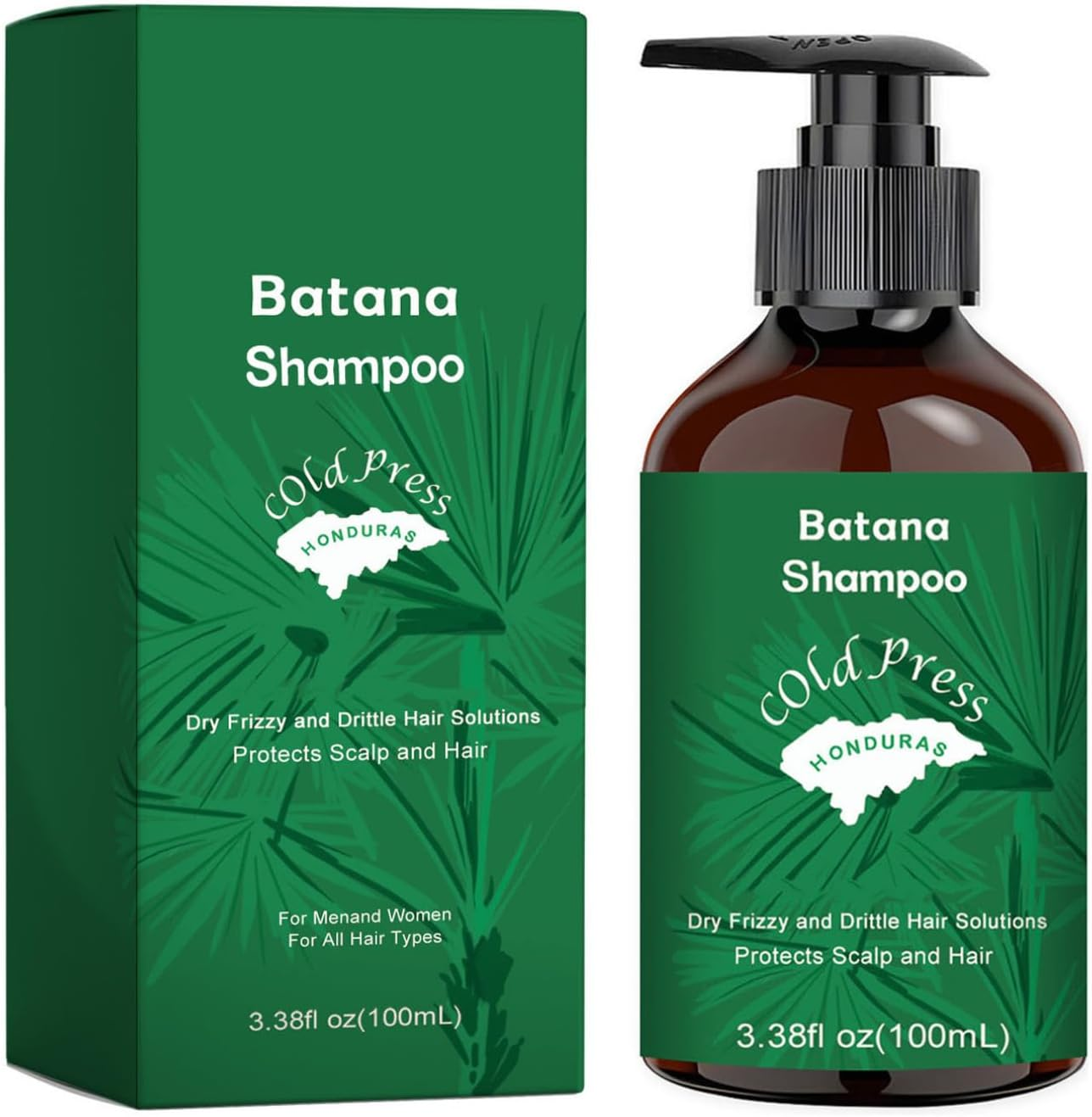 Iiniim Batana Oil Hair Shampoo Conditioner Set Hydrating Moisturizing for Strong Shiny Hair Unisex Green Shampoo One Size - Green Set image number 3