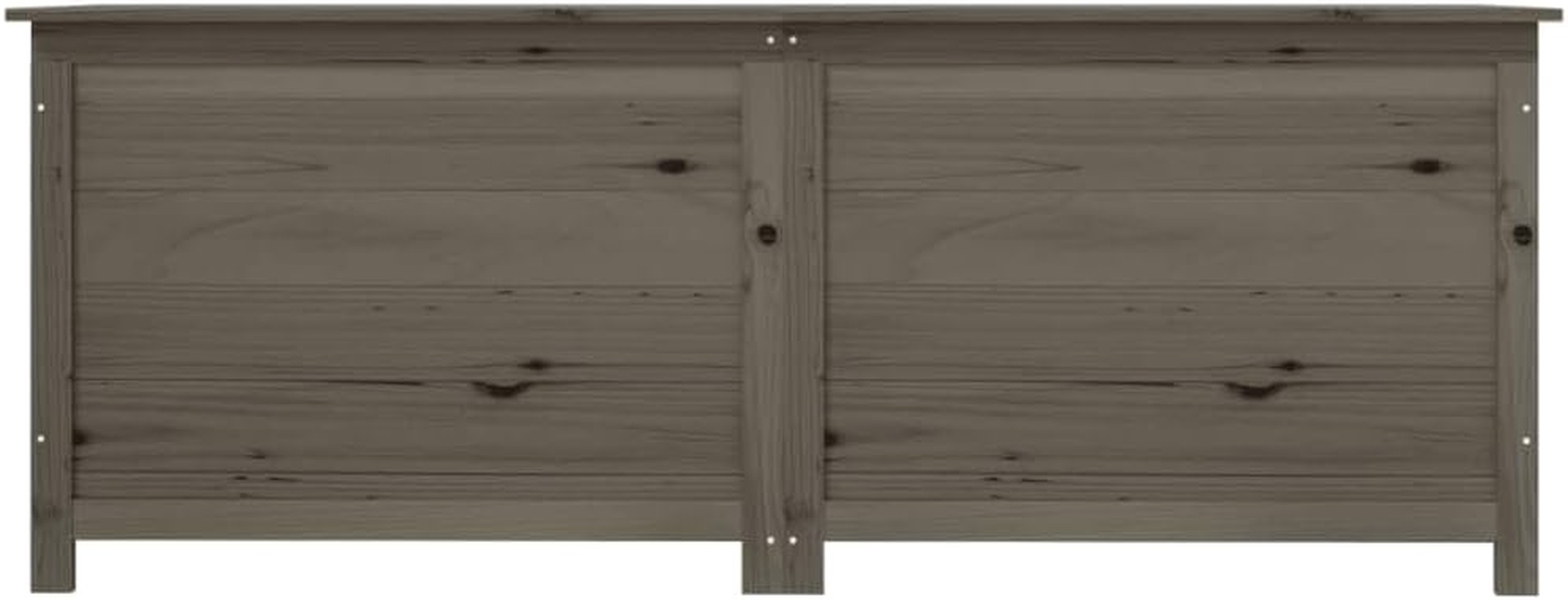 'Vidaxl Outdoor Storage Box, Solid Fir Wood, Anthracite, Large Capacity Cushion Container, 150X50X56 Cm, Farmhouse Style Outdoor Furniture Organizer image number 2