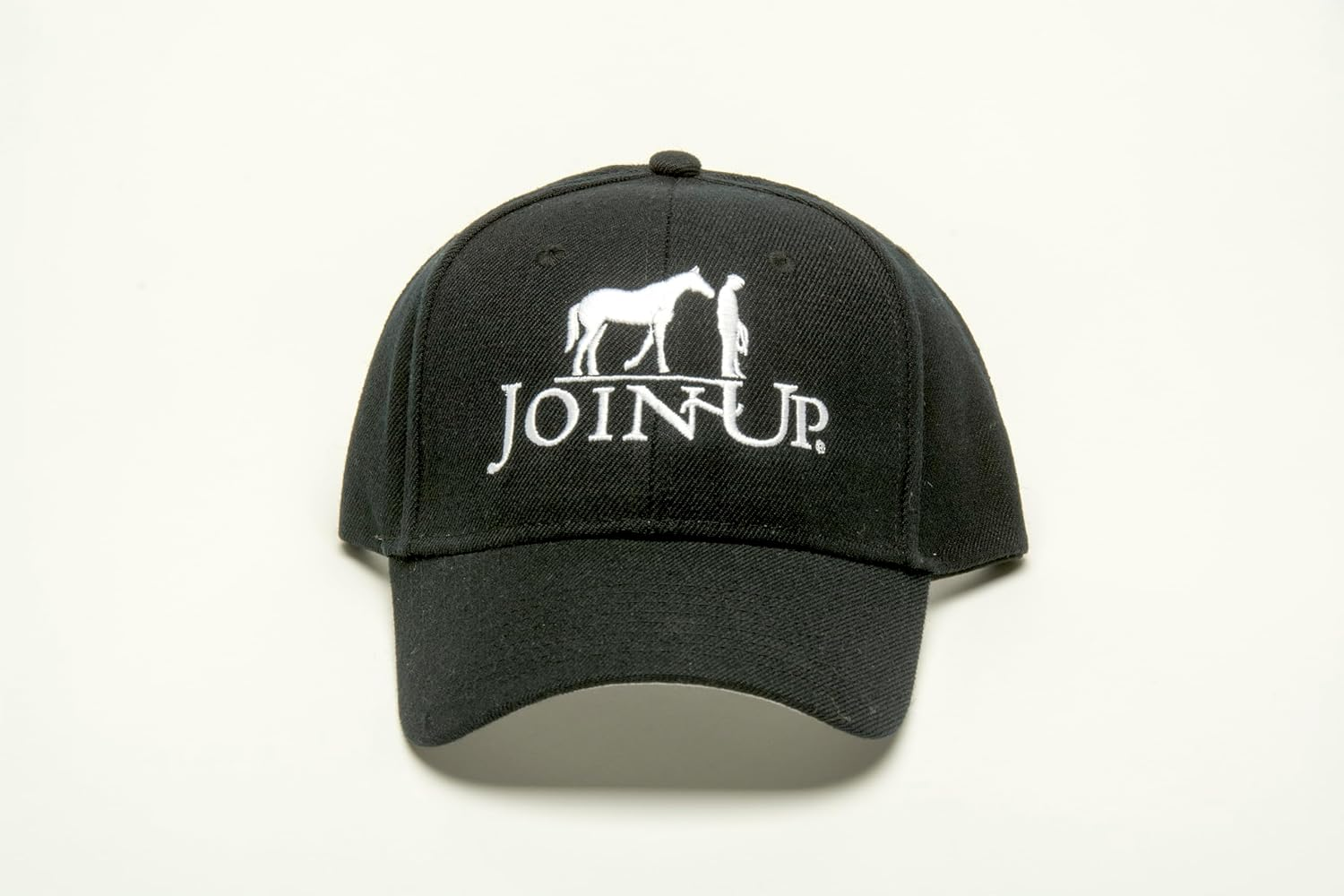 Official Monty Roberts Unisex-Adults Adjustable Black Join-Up&reg; Logo Baseball Cap - One Size Fits Most, Cotton, HAT, Clothing, Shoes & Jewelry image number 1