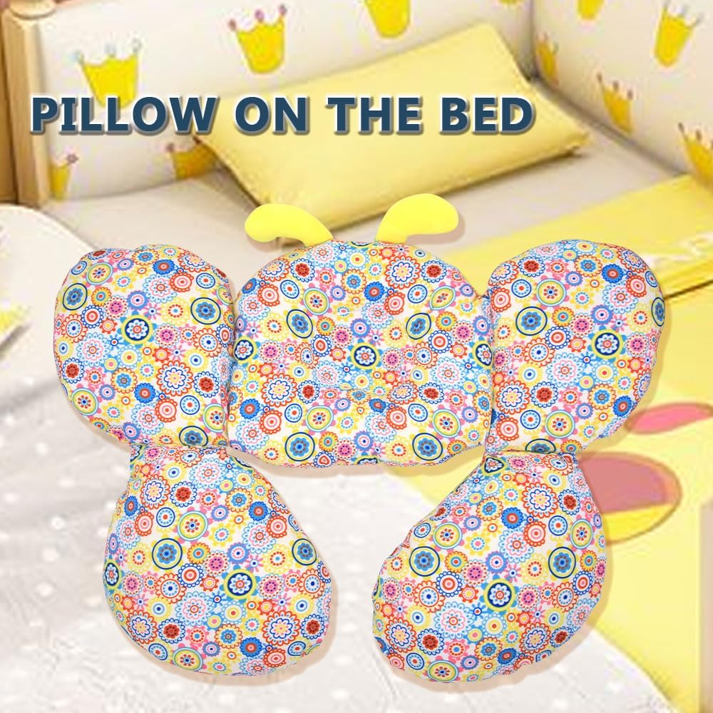 Jitejoe Baby Travel Pillow, Infant Head and Neck Support Pillow for Car Seat, for 0-4 Years Old Baby, Pushchair, Kid'S Neck Pillow, Soft and Skin Friendly, Baby Neck Pillow (Butterfly) image number 1