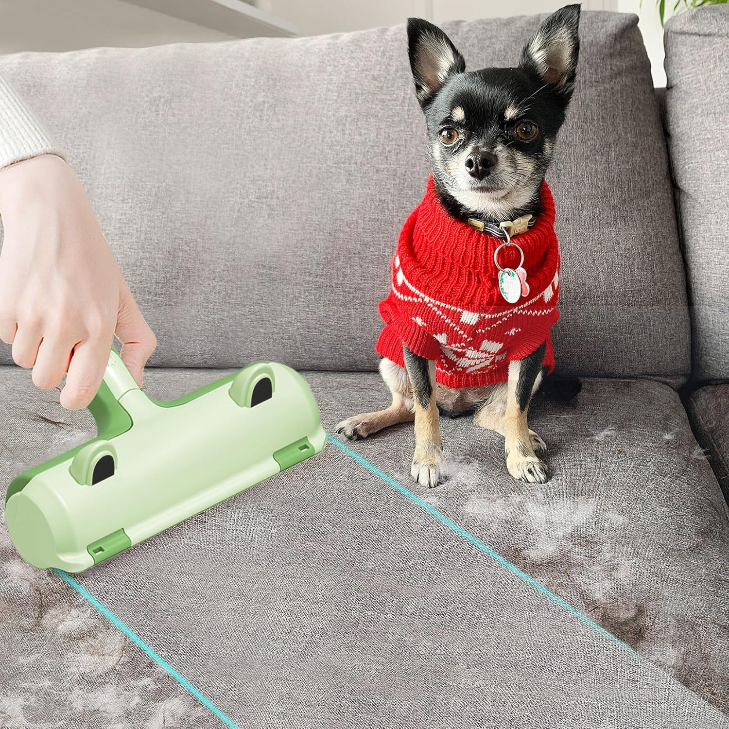 Pet Hair Remover Roller, Self-Cleaning Lint Roller - Dog & Cat Fur Remover for Sofa, Bed, Carpet, Furniture, Car Seat and More image number 2