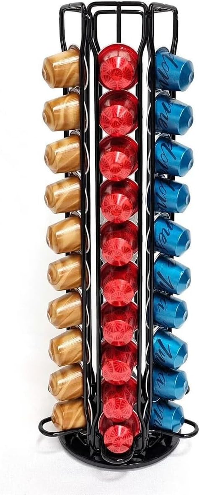 Coffee Pod Holder Stand Dispenser Rack Storage Capsule for Nespresso 60 Pods (Black) image number 3