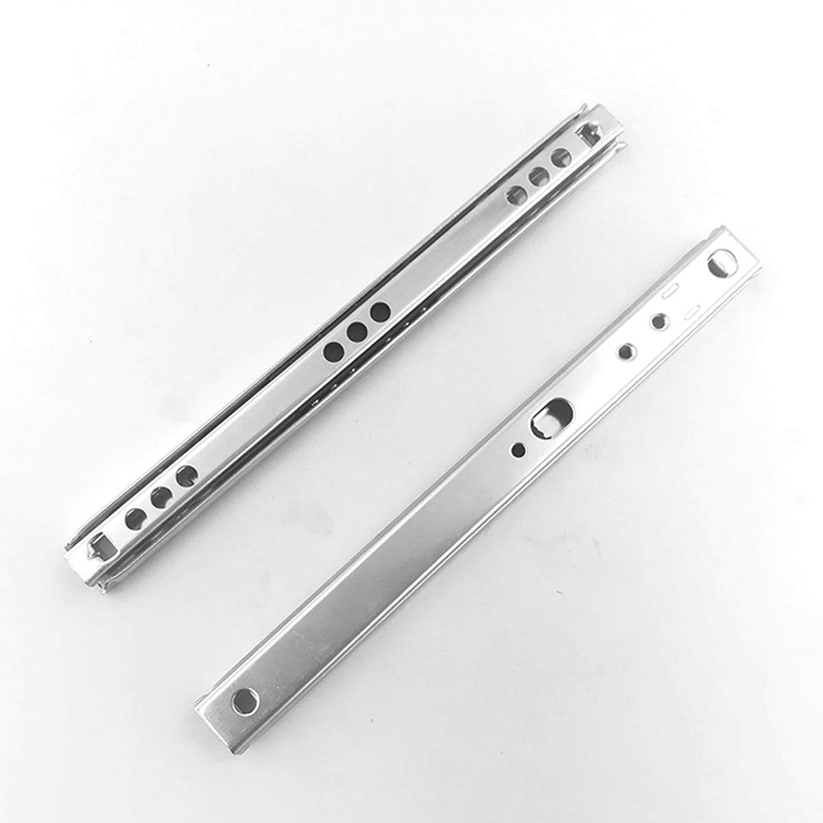 2Pcs Drawer Slides, 6 Sizes Ball Bearing Steel Drawer Runner for Files, Desk Pedestals and General Storage Drawers image number 1
