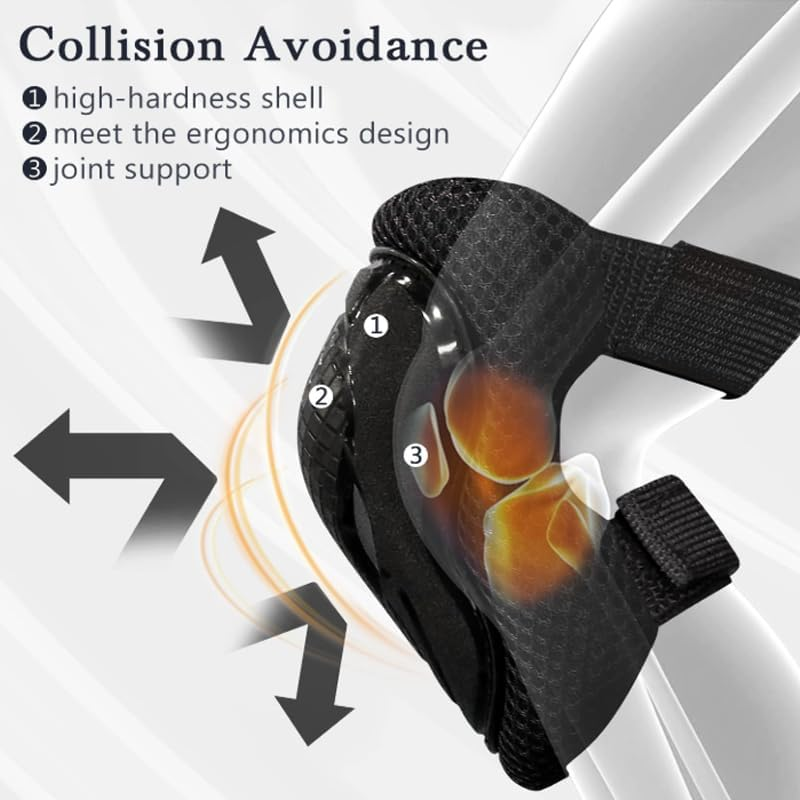 GEQID Knee Pads for Kids, Knee Elbow Pads and Wrist Guards Protective Gear Set ,For Rollerblading Skateboarding and Biking Scooter Skating to Child'S 5-12 Years image number 1