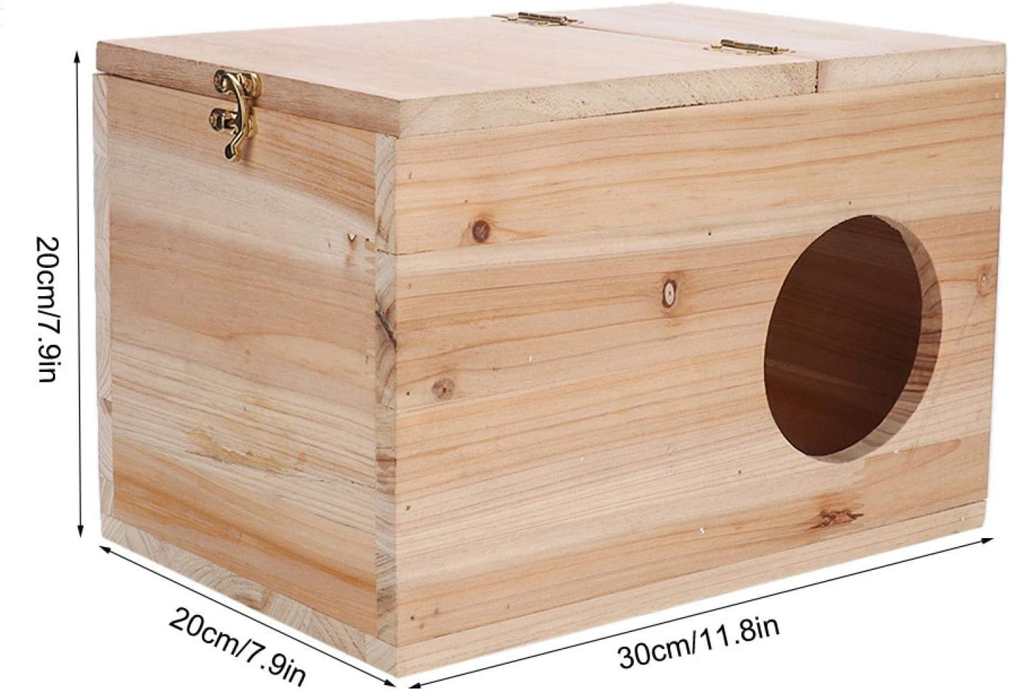 Large Bird Breeding Box, Natural Safety Wood Pets Animal Chinchilla Squirrel Mating Breeding Box Nesting House Cage image number 1