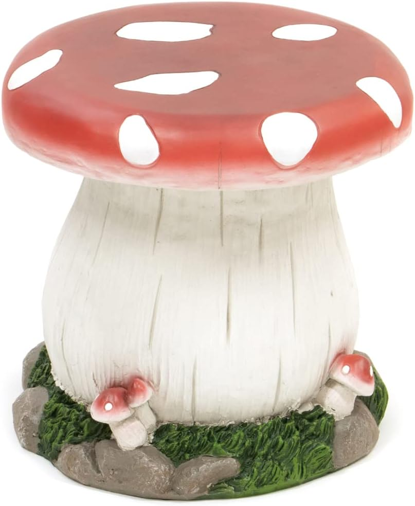 Takeda Corporation MASH30 Chair, Stool, Garden, Exterior, Garden, Red, 14.0 X 14.0 X 13.6 Inches (35.5 X 35.5 X 34.5 Cm), Mushroom Chair image number 2