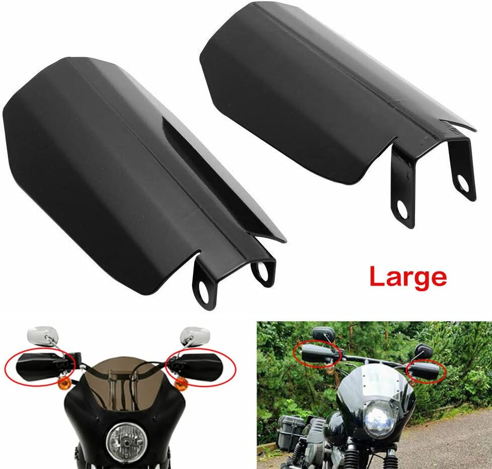 Motorcycle Coffin Cut Handguards Gloss Black Large Hand Guards Windshield for Harley Sportster Touring Street Glide Road King Electra Glide 2007-2024 image number 2