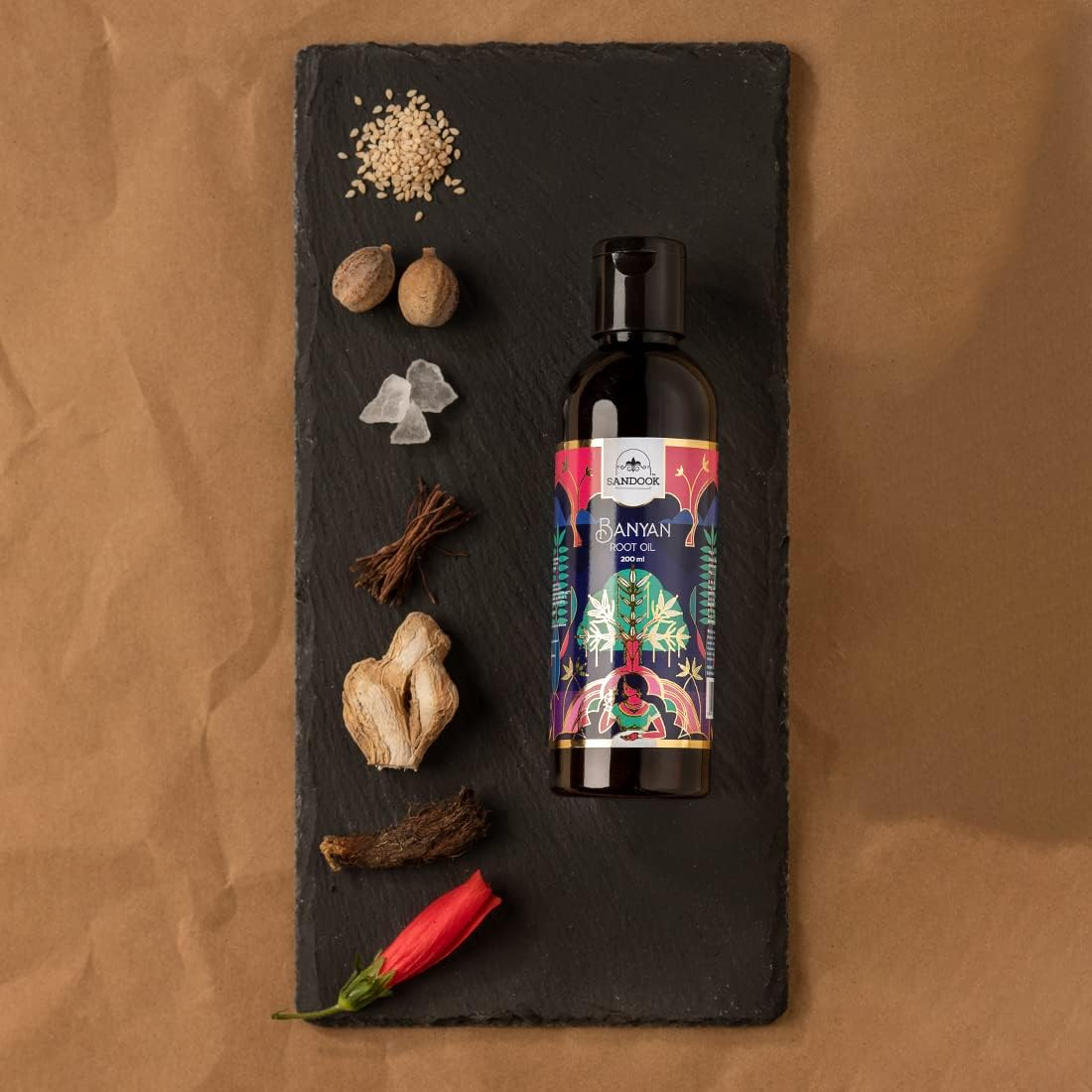 Banyan Root Oil | Reduce Hair Fall | Stimulate Hair Growth | Increase Hair Density | Goodness of Sesame Oil, Jaswandaphool, Jatamansi | (200 Ml) image number 3