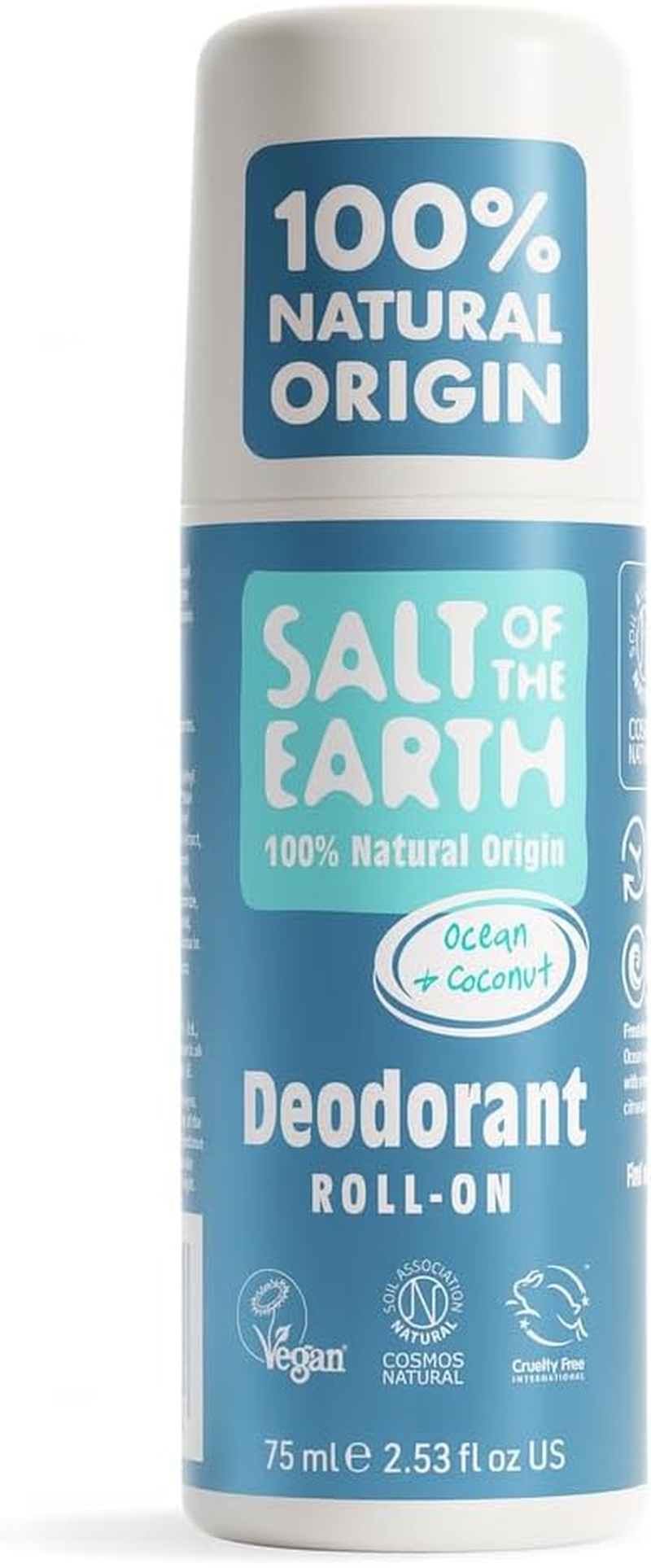 Salt of the Earth Natural Roll-On Deodorant, Odourless, Fragrance-Free, Vegan, Long-Lasting Protection, No Animal Testing image number 5