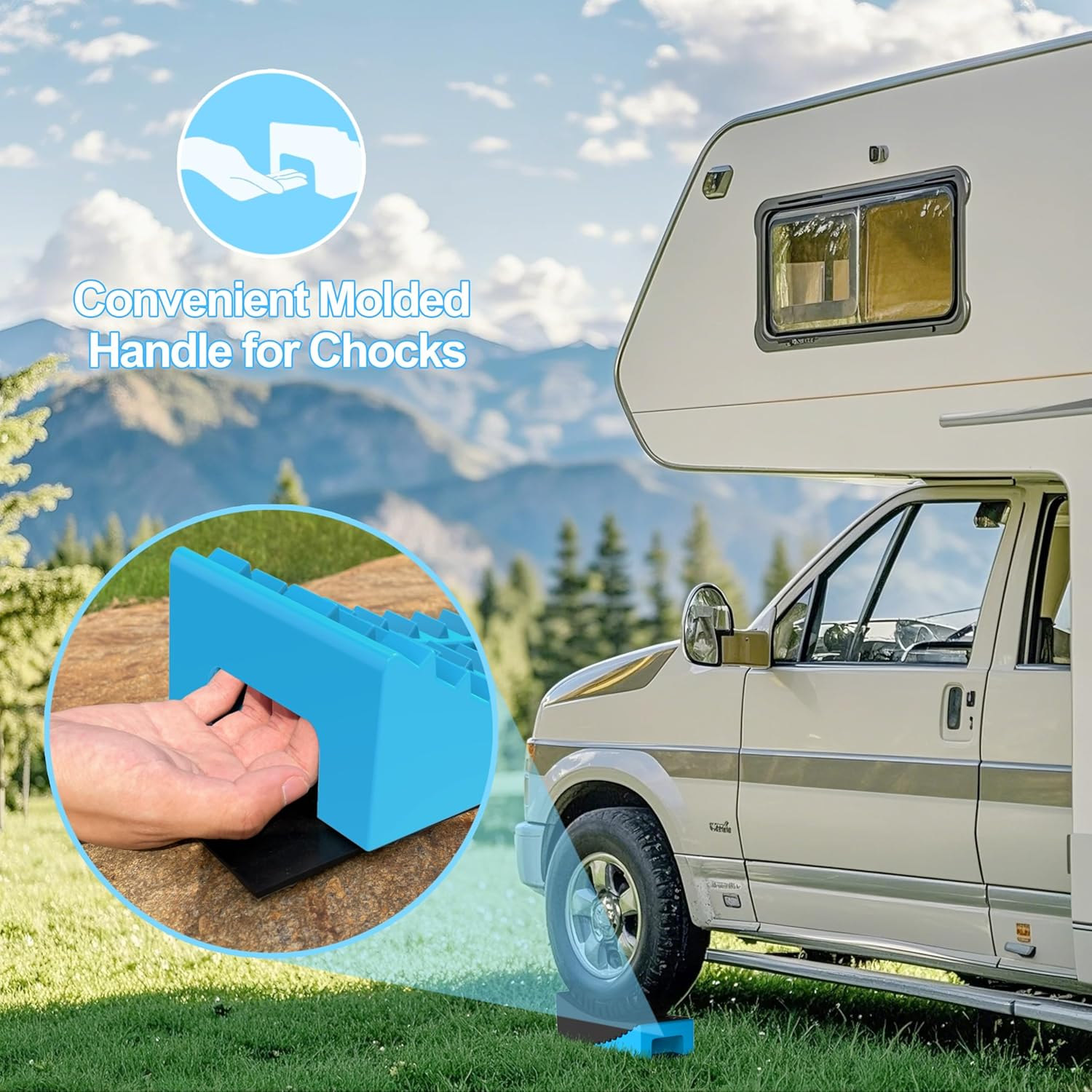 Circlrroad RV Levelers, Heavy Duty RV Ramps for Leveling, Camper Wheel Levelers, Trailer Leveling up to 35,000 Lbs with Rubber Anti-Skid Pads and Storage Carrying Bag image number 2