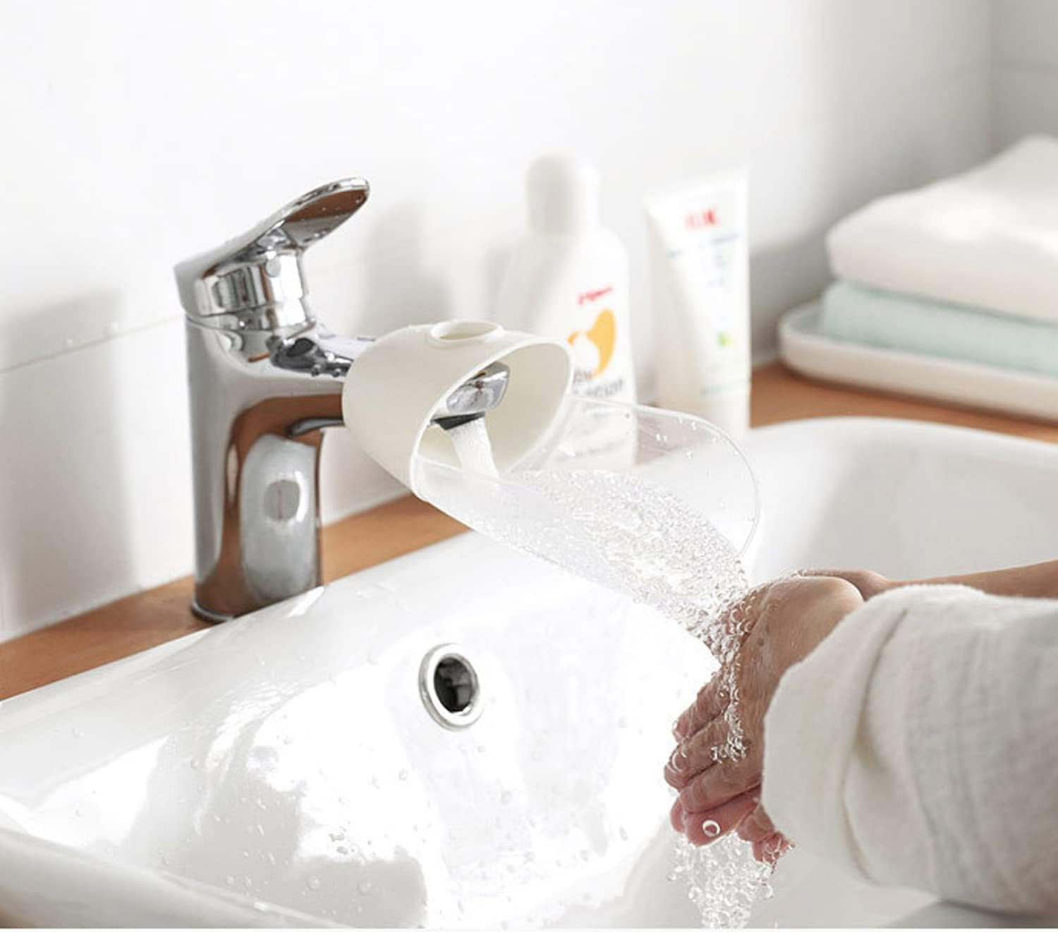 Faucet Extender Tub and Sink Handle Extender for Baby Toddler Kids, 2Pcs Bath Spout Extender Washing Sink Handle Extender,Children'S Faucet Extension Faucet Baby Guide Sink Extender Fits Most Faucets image number 6