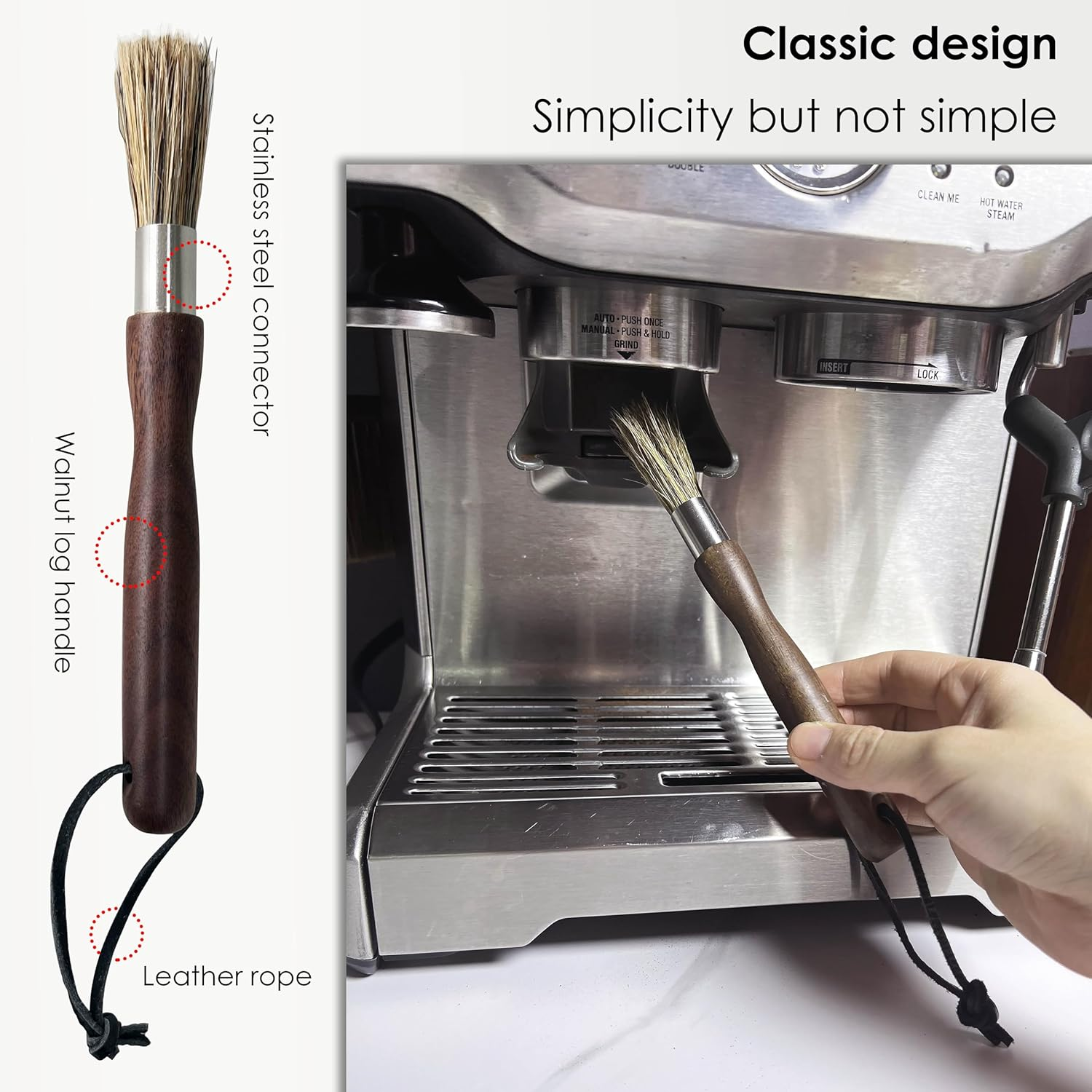 NEOUZA Espresso Machine Cleaning Tool Kit - Brushes for Brewing Group Head, Grinder and Coffee Bar, Air Blower (Tool Kit) image number 2