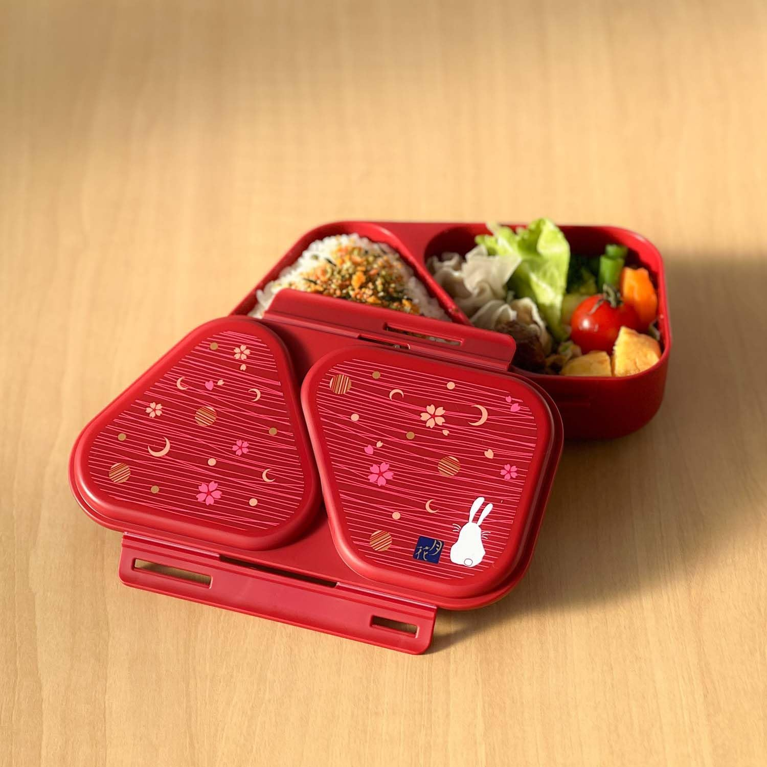 OSK LS-15 Rice Ball Case for Side Dishes, Red, 15.9 Fl Oz (450 Ml), Pressed Mold, Microwave Safe, Antibacterial, Cute, Stylish, Biomass, Eco Lunch, Lunch, Made in Japan image number 3