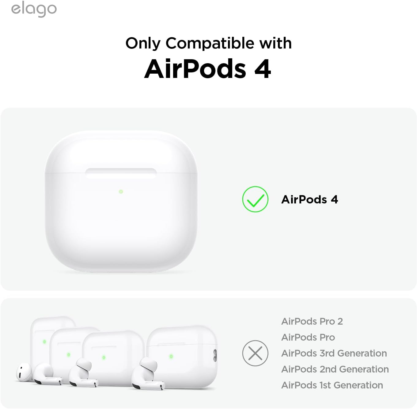 Elago Clear Case Compatible with Airpods 4Th Generation Case - Compatible with Airpods 4 Case, Carabiner Included, Reduced Yellowing, Wireless Charging, Shock Resistant, Full Protection (Transparent) image number 6