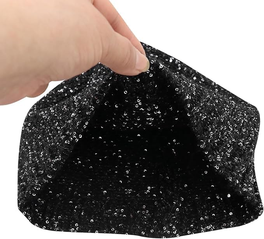 Sequin Knitted Beanie Hat for Women Men Glitter Winter Skull Caps Outdoor Windproof Cold Weather Bonnet image number 1
