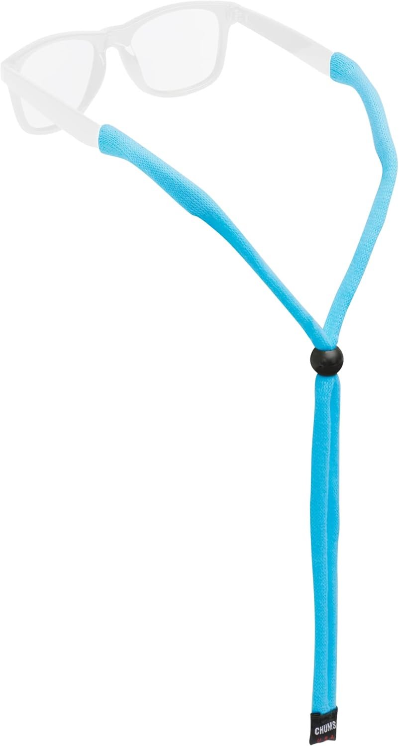 Chums Original Large Frame Cotton Retainer - Unisex Eyewear Keeper for Sunglasses - Made in USA (Large-End, Tangerine)