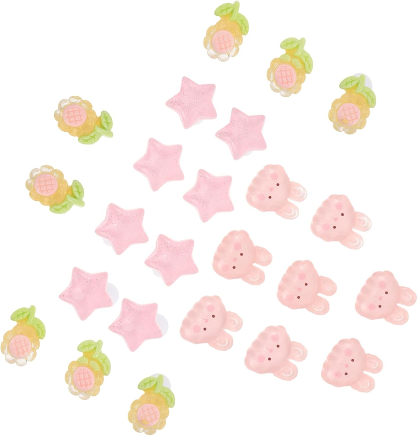 HONMEET 3 Sets Silicone Toe Separators for Women Soft Flexible Pedicure Toe Spacers with Rabbit Sunflower Star Patterns and Easy Nail Painting image number 6