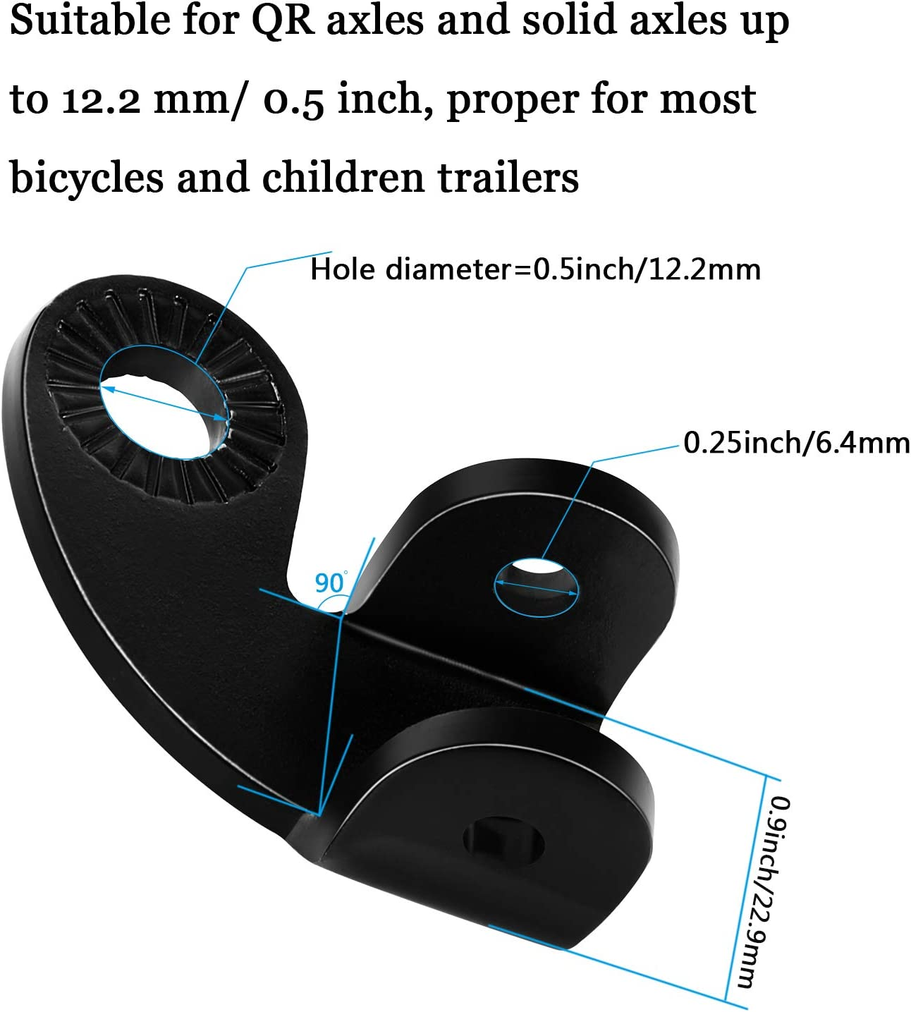 Boao 2 Sets Burley Bike Hitch Bicycle Trailer Hitch Coupler Bike Coupler Attachment Adapter Angled Replacement Connector Bike Trailer Hitch 12.2MM Compatible with Burley Trailers Hitch image number 4