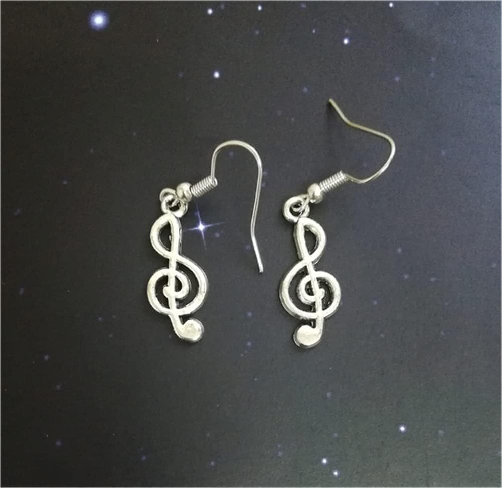 3 Pairs in Set, Guitar and Microphone Earrings, Treble Clef Earrings for Music Lover, Handmade Jewelry Set image number 2