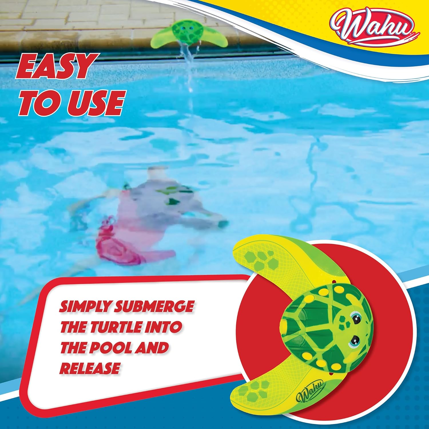 WAHU Sea Gliders Turtle - Underwater Pool Toy Glides up to 60 Feet - Self-Propelled Jet with Adjustable Fins to Spiral and Boomerang image number 5