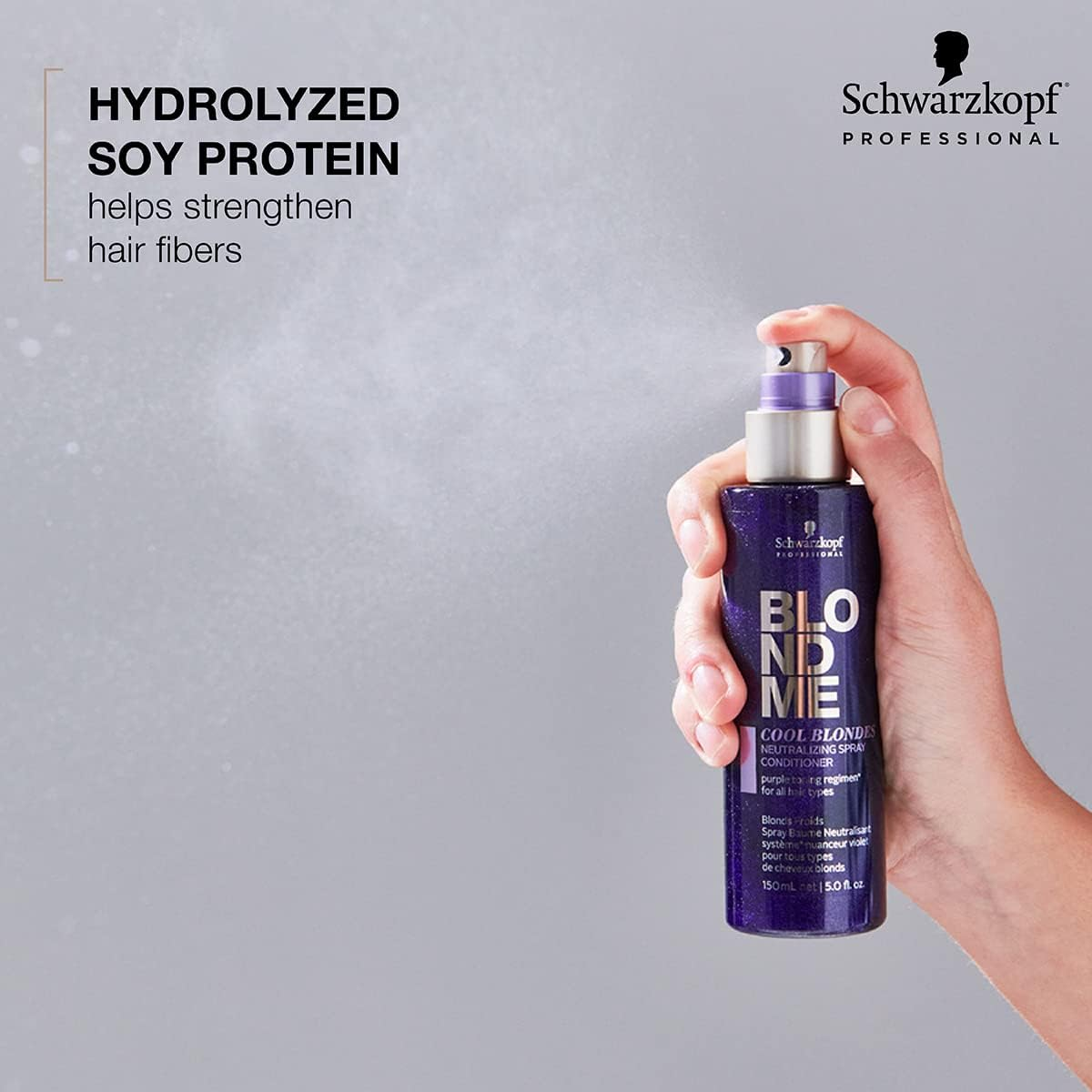 Schwarzkopf Blondme Cool Blondes Neutralizing Spray Conditioner 150 Ml image number 4